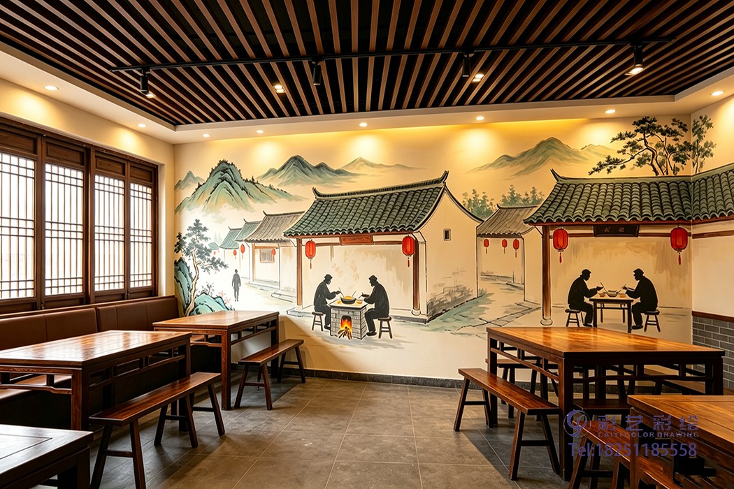 苏州饭店彩绘